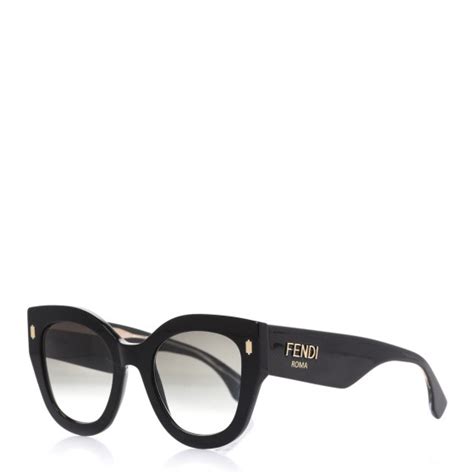 fendi ff0435/s|FF0435/S Square Cat Eye Sunglasses Black.